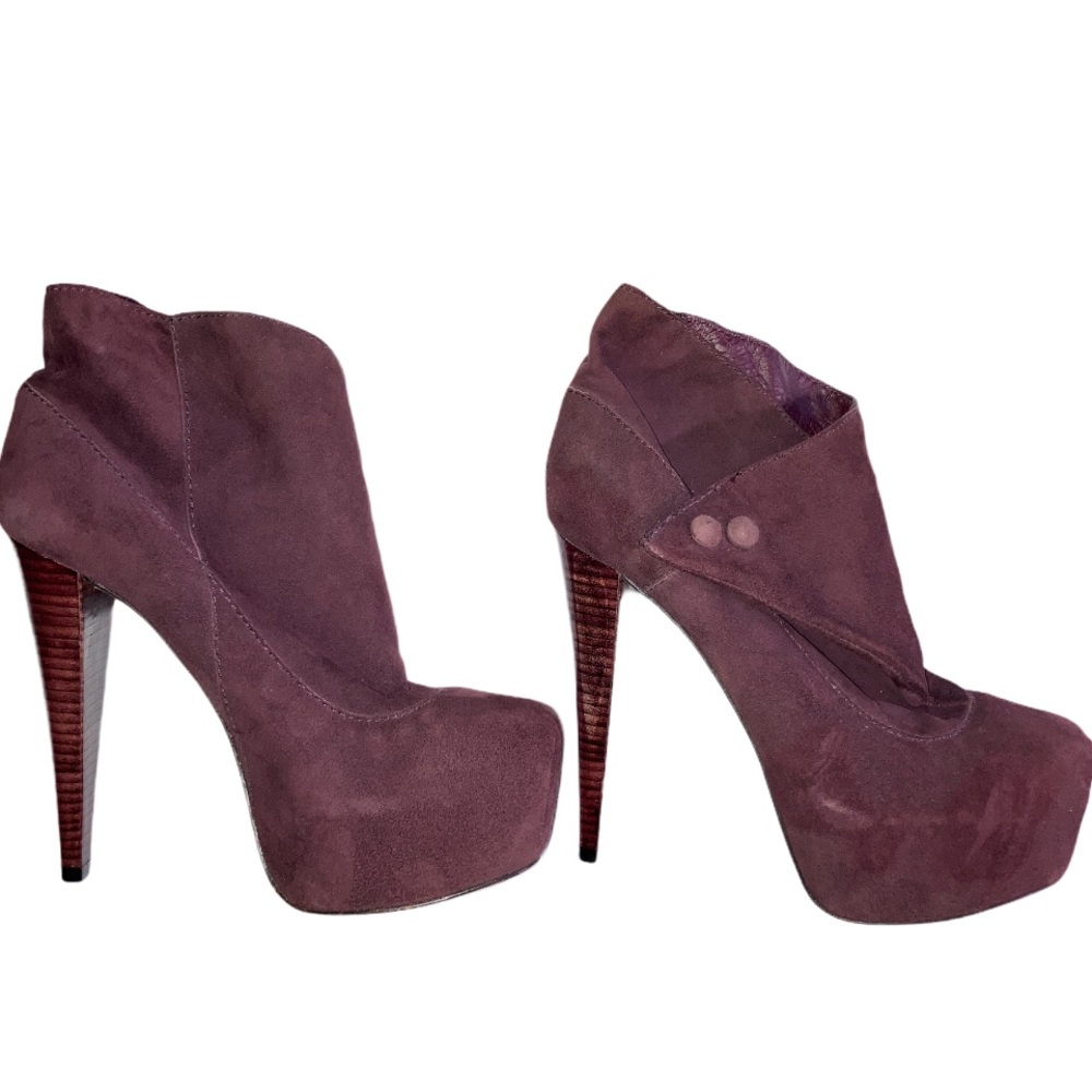 ALICE+OLIVIA Suede  Ankle Platform Stiletto Boots